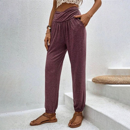 Ghislaine | Pantalon Décontracté de Couleur Unie