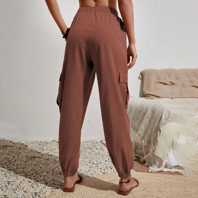 Estelle | Pantalon Décontracté de Couleur Unie
