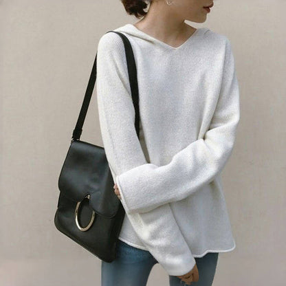Bérénice | Pull à Capuche de Couleur Unie