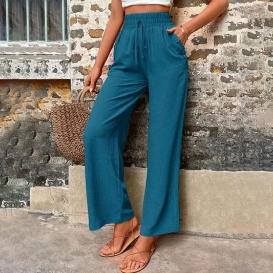 Danièle | Pantalon Décontracté de Couleur Unie