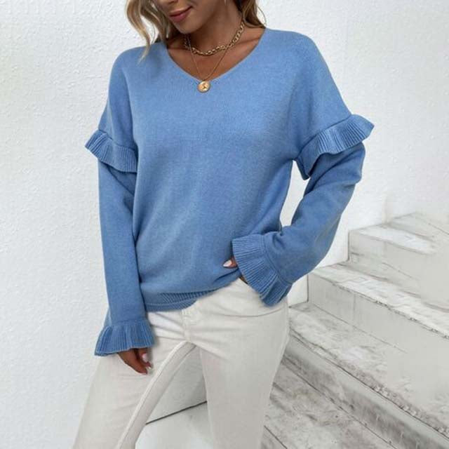 Diane | Pull Décontracté de Couleur Unie