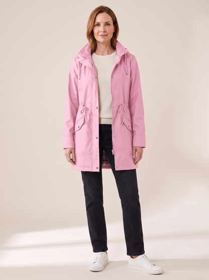 Anouk | Veste Imperméable Doublée à Carreaux - Rose