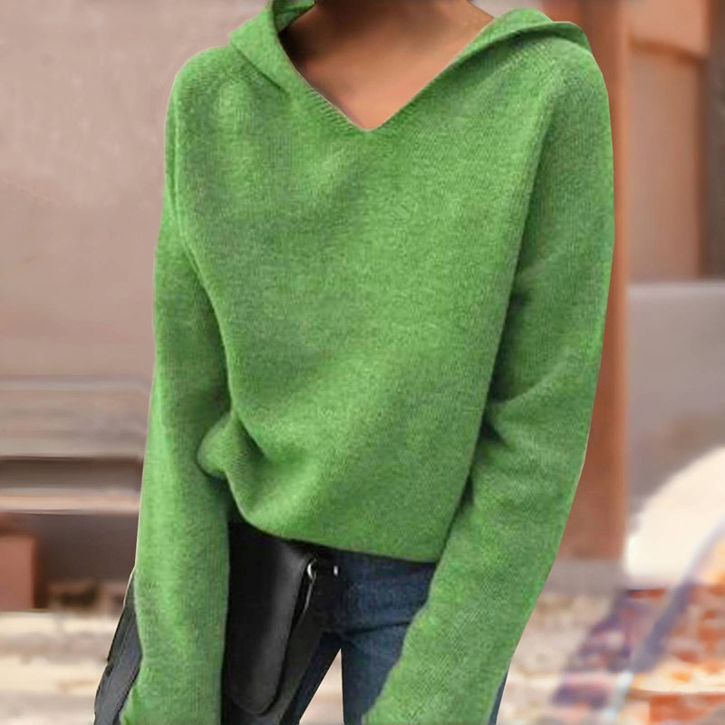 Bérénice | Pull à Capuche de Couleur Unie