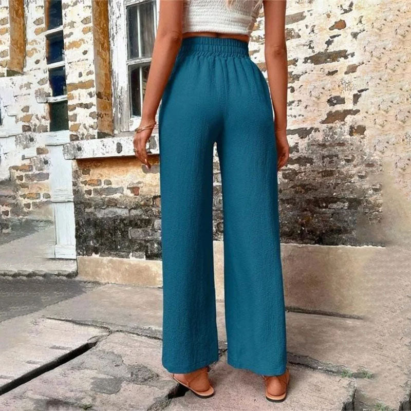 Danièle | Pantalon Décontracté de Couleur Unie