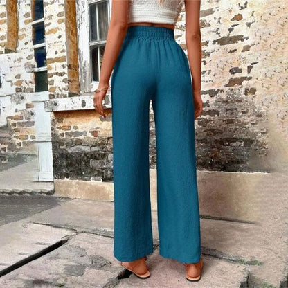 Danièle | Pantalon Décontracté de Couleur Unie