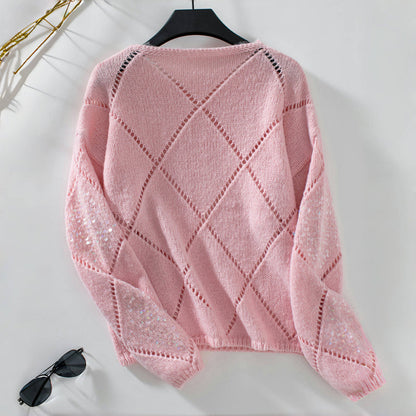 Pull en Tricot Creux Décontracté