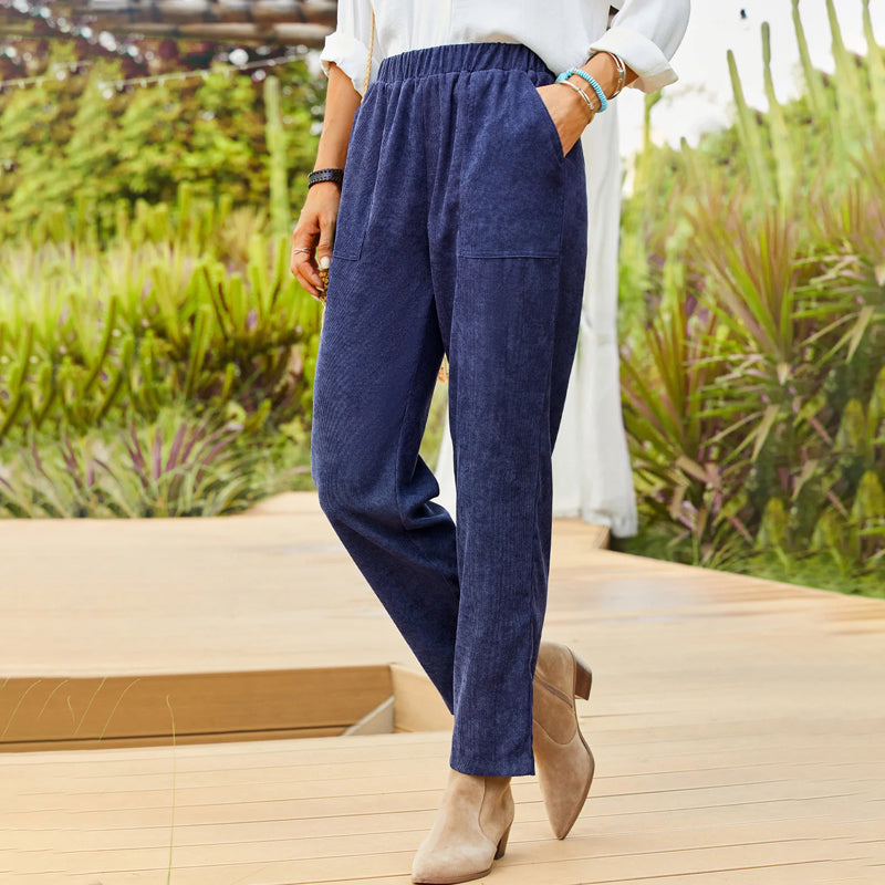 Jacqueline | Pantalon Décontracté de Couleur Unie