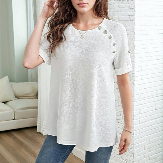 Nina | Blouse Décontractée de Couleur Unie
