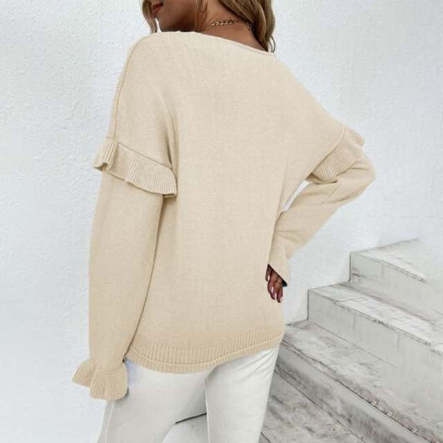 Diane | Pull Décontracté de Couleur Unie