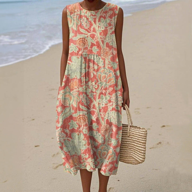 Robe À Imprimé Floral Vintage