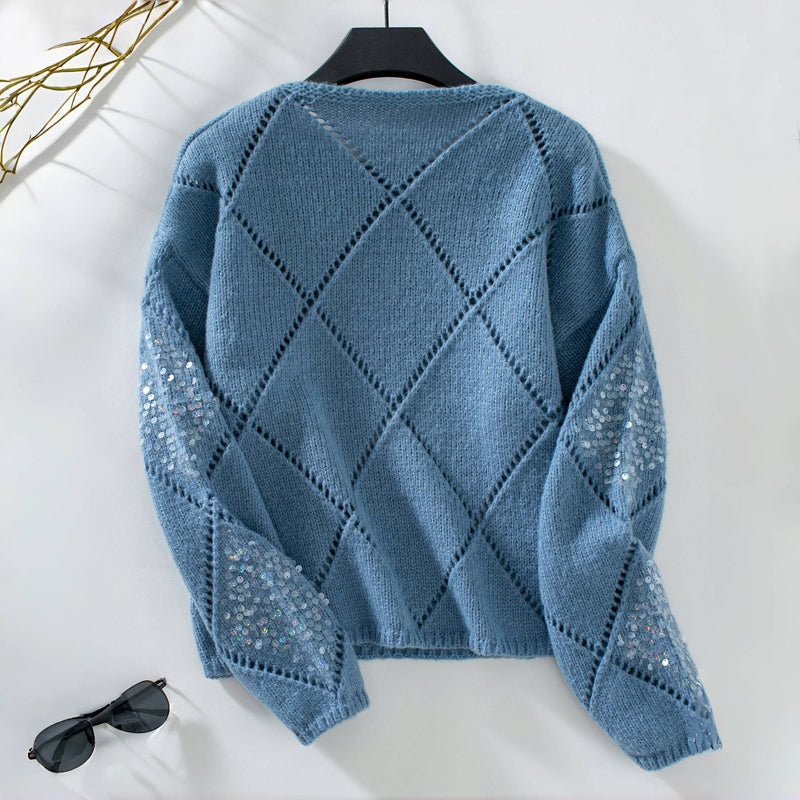 Pull en Tricot Creux Décontracté