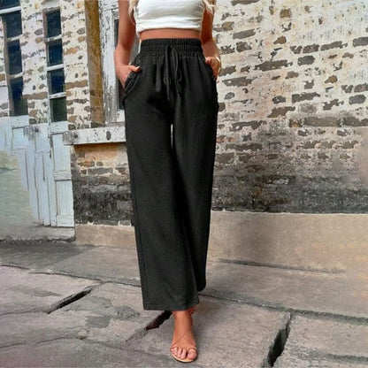 Danièle | Pantalon Décontracté de Couleur Unie