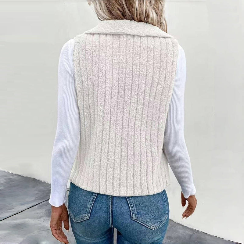 Cardigan Décontracté de Couleur Unie