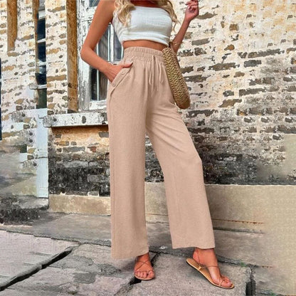 Danièle | Pantalon Décontracté de Couleur Unie