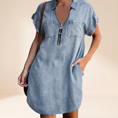 Robe-Chemise en Jean Gris - Sophie Laurent Paris