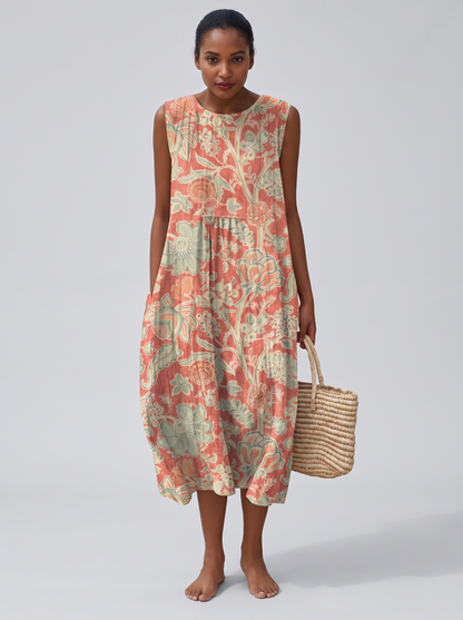 Séraphine | Robe à Imprimé Floral Vintage