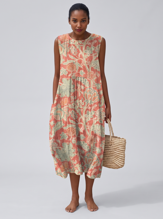 Séraphine | Robe à Imprimé Floral Vintage