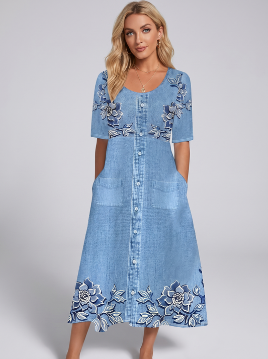 Louise | Robe Vintage à Imprimé Floral