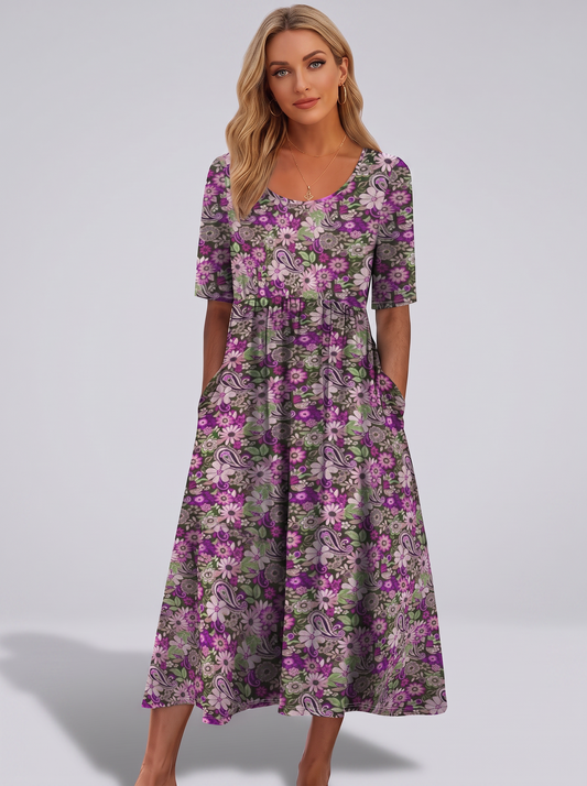 Léa | Robe Vintage à Imprimé Floral