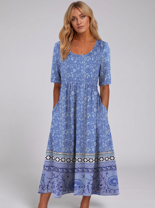 Océane | Robe Vintage à Imprimé Floral