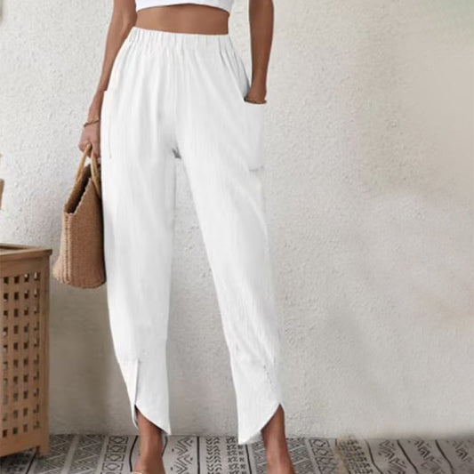 Fabienne | Pantalon Décontracté de Couleur Unie