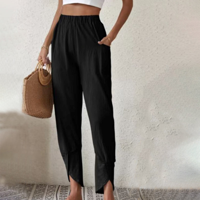 Fabienne | Pantalon Décontracté de Couleur Unie